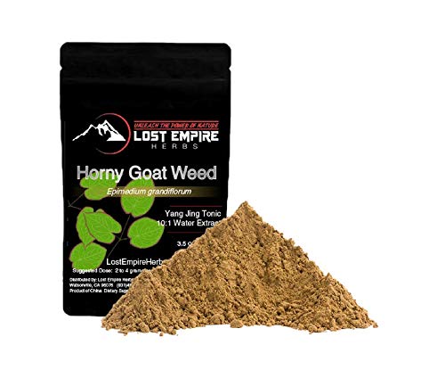 100% Pure Horny Goat Weed Extract (100g) - Epimedium grandiflorum - Premium Grade 10:1 Full Spectrum Water Extract (Whole Plant Used - 10x More Potent + Bioavailable) - 1-3% Icariin